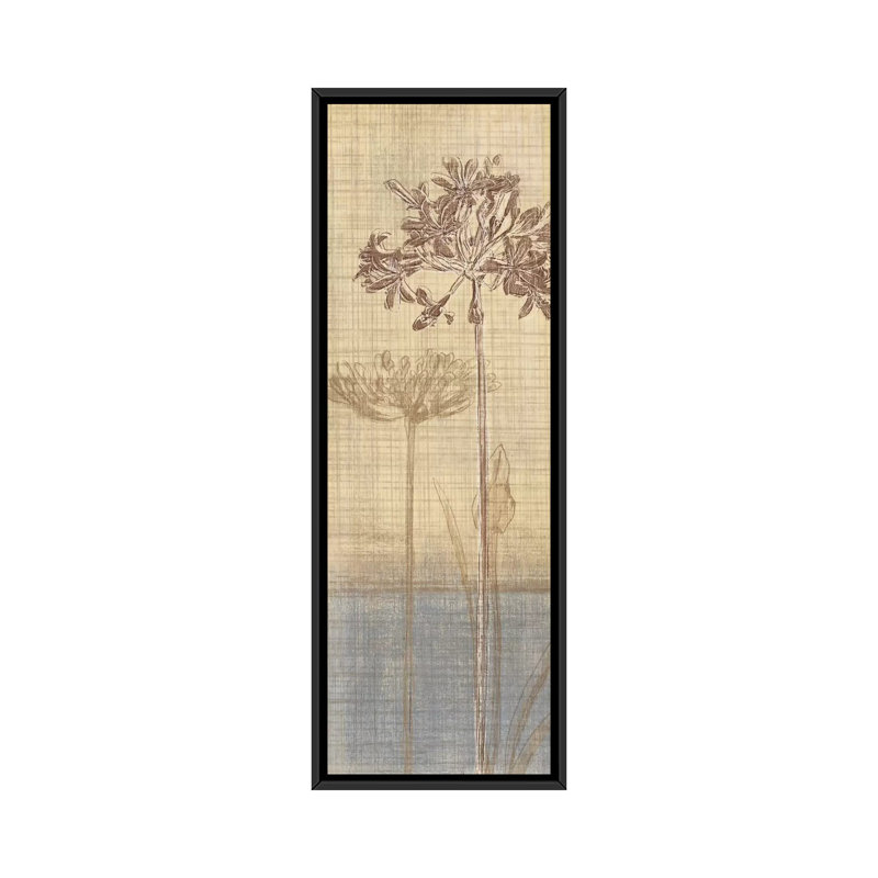 « botanique sketchbook ii », reproduction d’impression sur toile tendue, H 60 po x l 20 po x P 1,5 po, Cadre noir