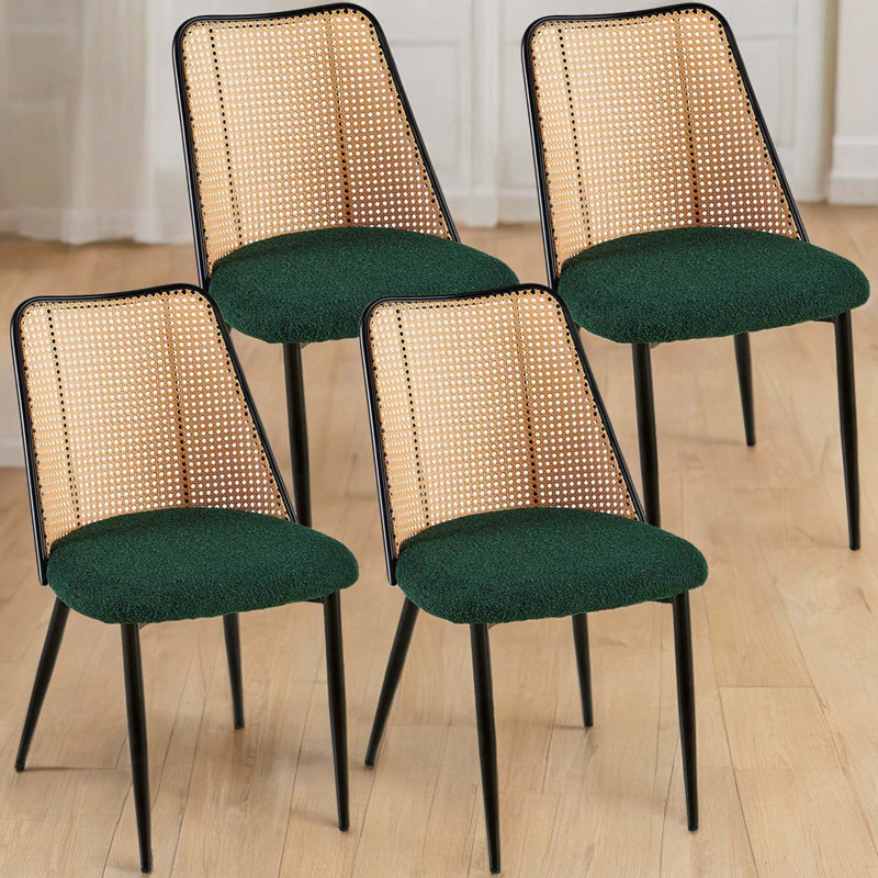 Dining Chairs Boucle Chairs, Green