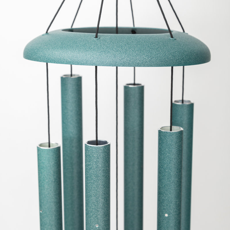 Patina Green 30" Aluminum Wind Chime for Outdoor Decor