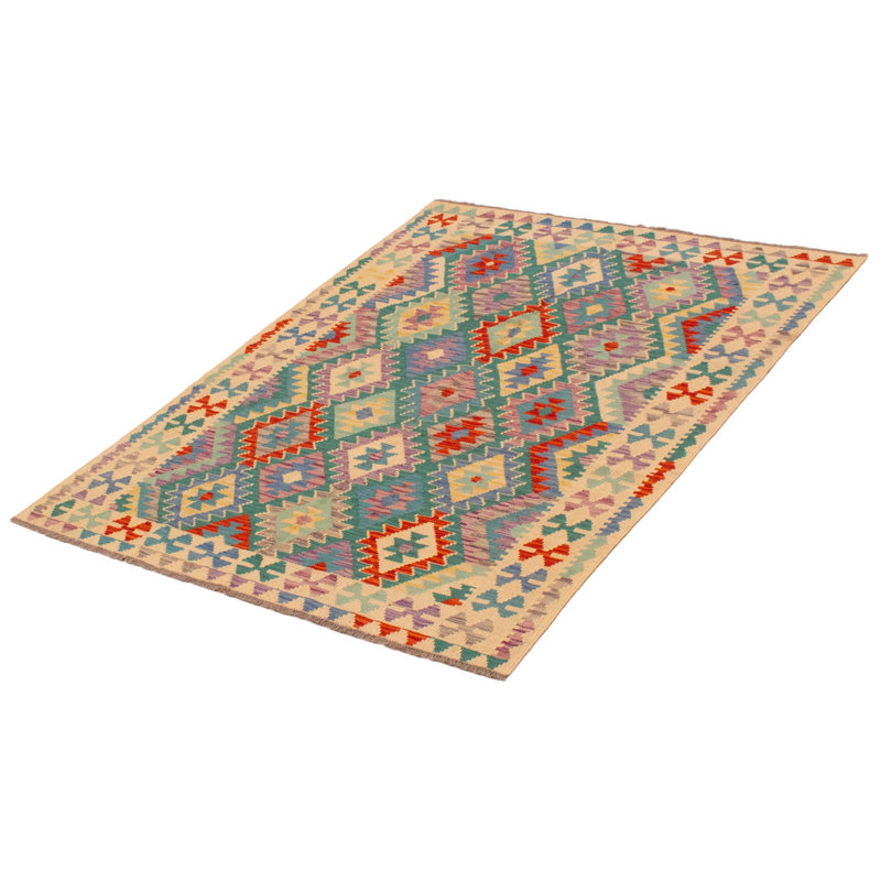 Tapis bleu sarcelle unique 4 pi 11 po x 6 pi 8 po Grenola