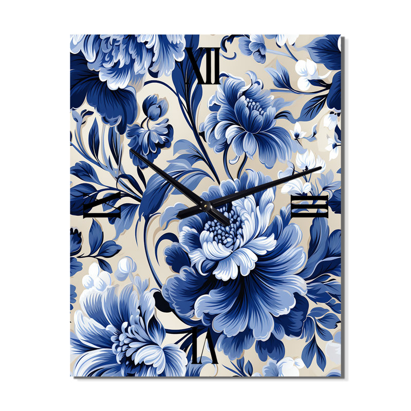 Jasminne - Horloge murale florale, Moyen