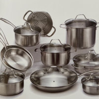 Mueller Pots and Pans Set 17-Piece, Ultra-Clad Pro Stainless Steel Cookware  Set
