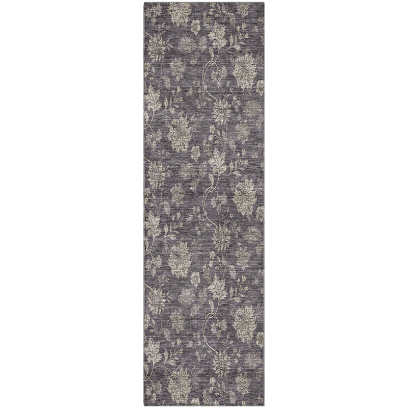 Premium Machine Washable Prisco Taupe Rug, Runner 2'3" x 7'6"