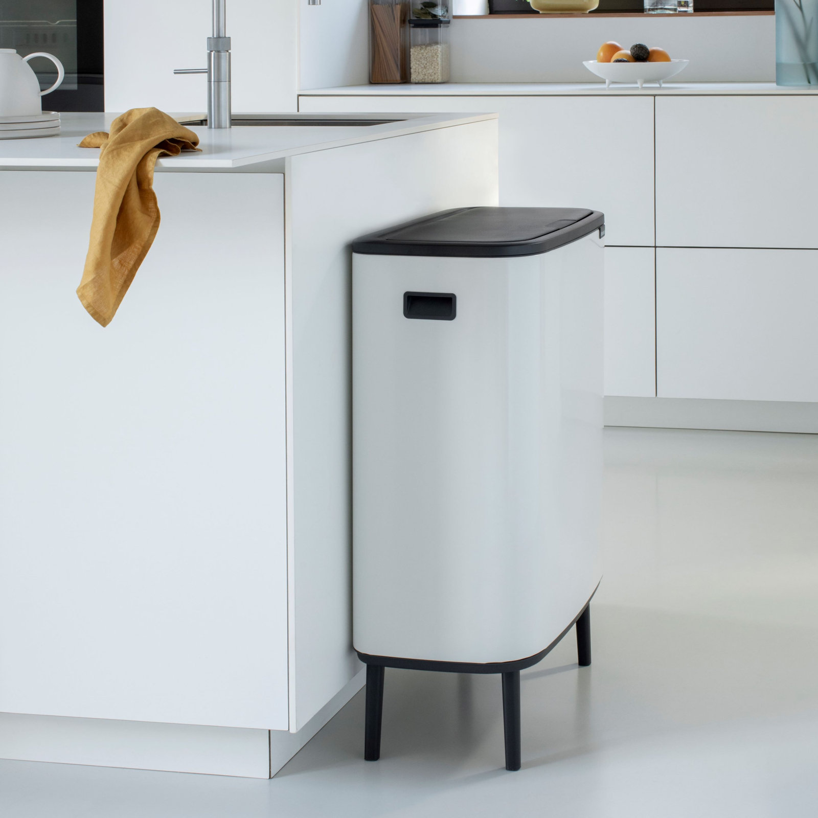 Brabantia Bo Hi Touch Dual Recycling Can, White