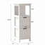 Armoire de rangement pour salle de bain avec 2 tiroirs et 1 tablette de rangement, armoire de rangement autoportante en bois - blanc