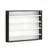 Black Wall-Mounted Glass Display Case with 4 Adjustable Shelves-1568766973