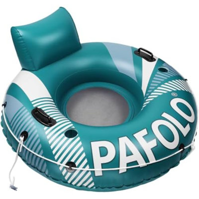 Piscine Float Adulte, Flotteur gonflable River Tube, River Tubes pour flottant robuste avec fond en filet, dossier confortable et 2 porte-gobelets et poignées de maintien durables, capacité de poids de 450 lb
