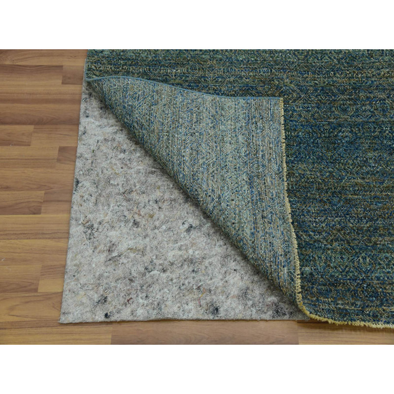 Tapis oriental rectangulaire en laine noué à la main 8 pi 1 po x 10 pi 1 po, Rectangle 8 pi 1 po x 10 pi 1 po