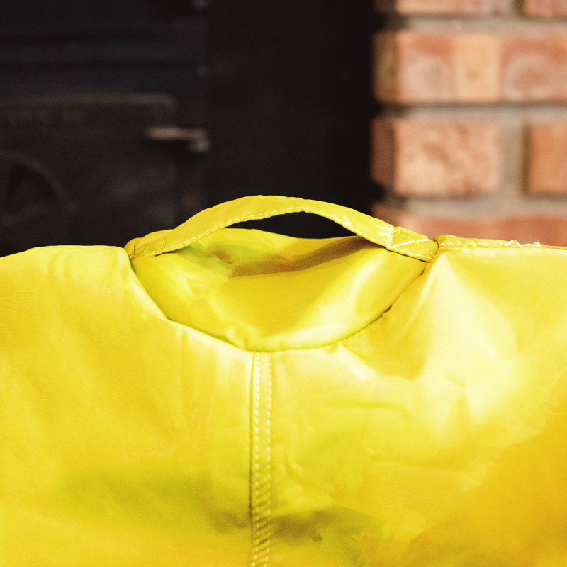 Fauteuil poire standard classique, 100 % polyester jaune