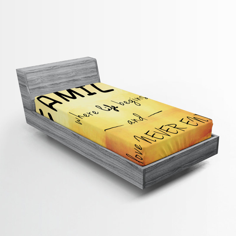 Drap-housse Ambesonne, Ensemble literie pour lit simple
