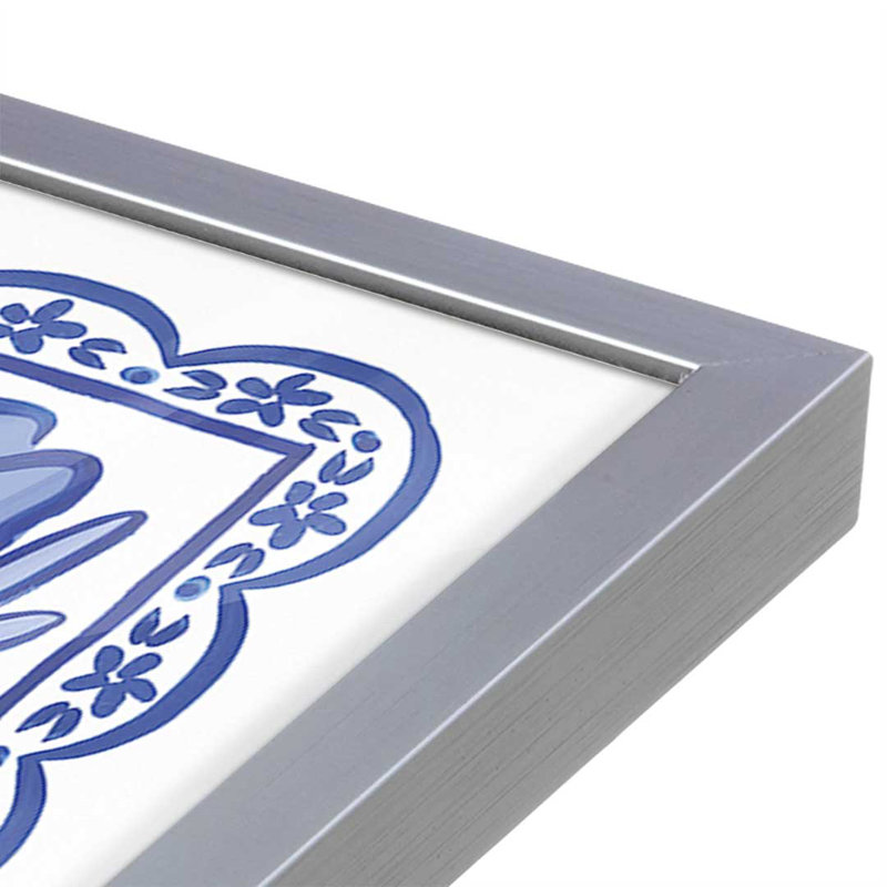 «Bleu Reverie VI» par Laura Marshall, reproduction d'art, H 12 po x l 12 po, Argent argent