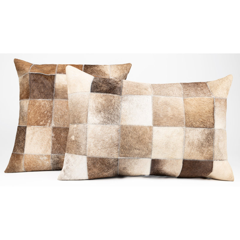 Coussin en peau de vache