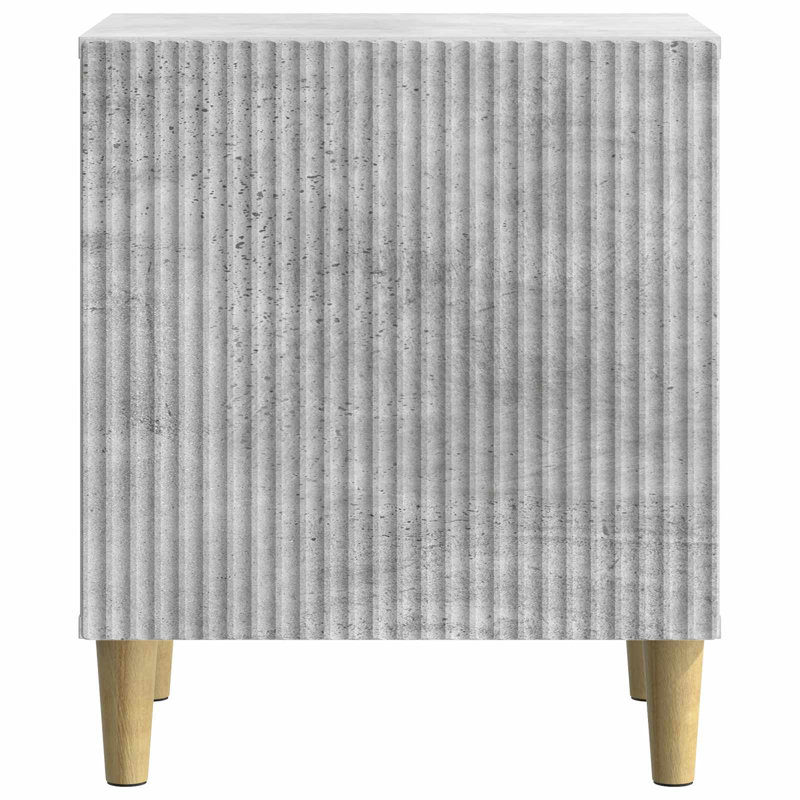 43cm W Manufactured Wood Bedside Table, Concrete Grey