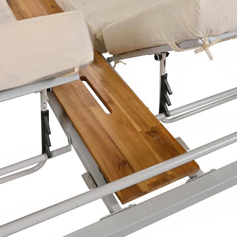 Lit de jour d'extérieur pour terrasse avec coussins et sièges réglables, Beige