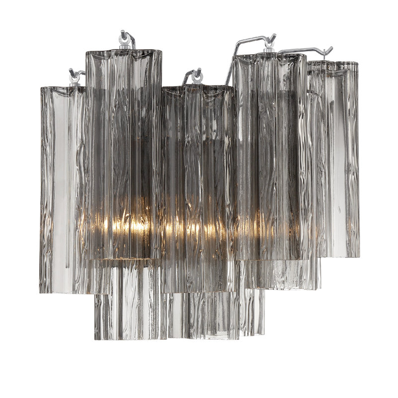 Steel Flush Mounted Sconce, Polished Chrome
