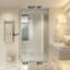 Porte de douche réversible chromée avec verre trempé transparent 45,6 "à 46" x 79 "Drew-125041202