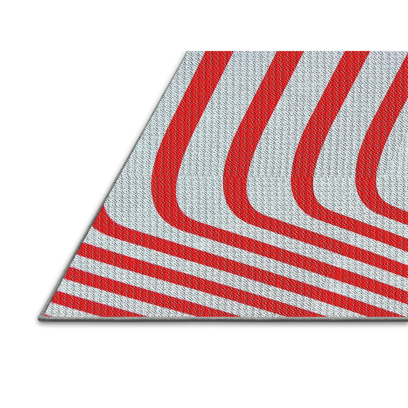 Tapis rayé rose / gris Wellford, Rectangle 2 pi x 3 pi
