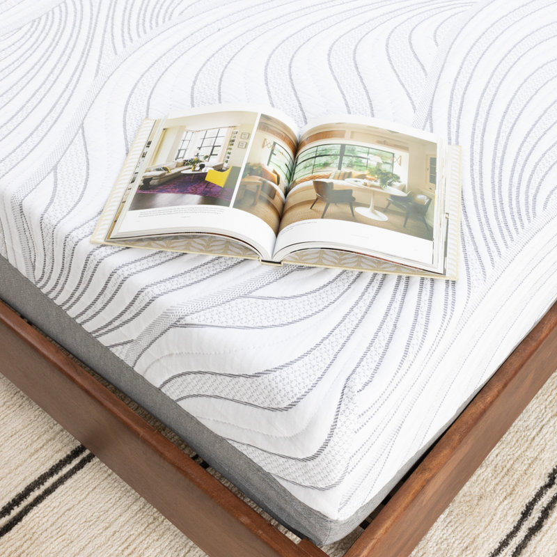 Serena White Contemporary Queen 12'' Memory Foam Adjustable Bed