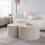Table basse ronde en bois de style olive à piédestal robuste fabriquée à la main pour le salon