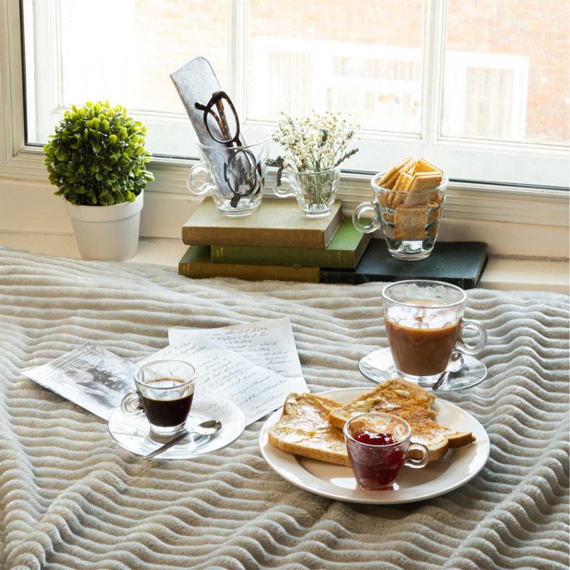 Bar Glass Cappuccino Saucers - 14cm4