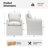 Bronte 24" Wide Country Farmhouse Linen Down Fill Upholstered Dining Armchair
