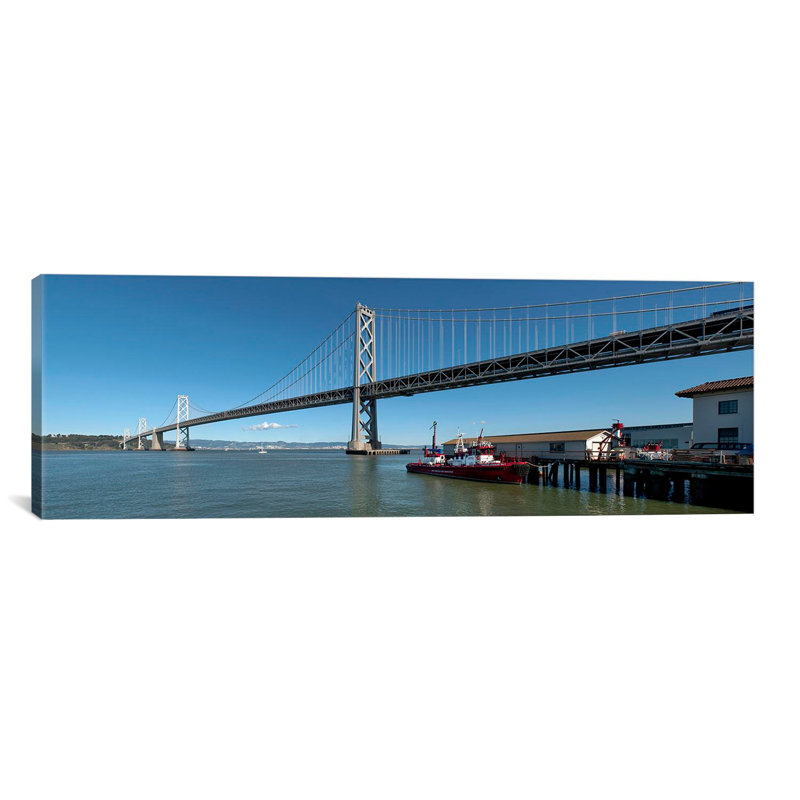 « panoramique bay bridge, san francisco bay, san francisco, californie », reproduction de photo sur toile