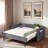 Upholstered Daybed With Trundle, Usb Port And Side Pockets-1367524563