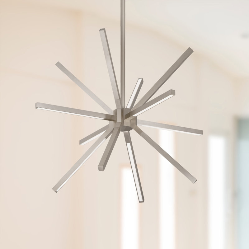 Sirius 13 - Light LED Chandelier, Nickel, 14.75" H x 20" W x 20" D