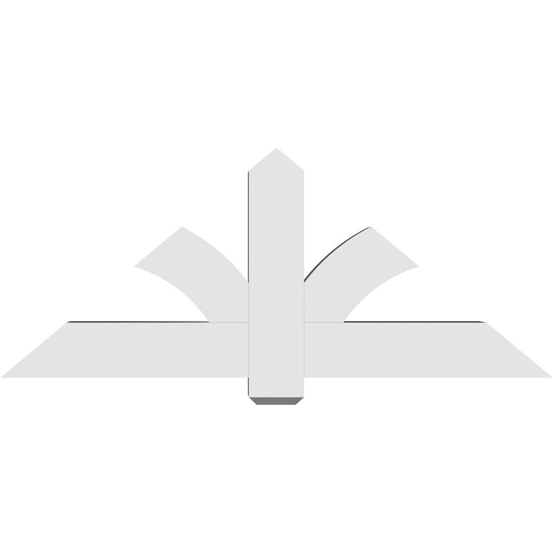 Support pour pignon en PVC Redmond, H 25 po x l 60 po (pas: 10/12), P 6 po x F 6 po