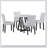 Beedie 5 - Piece Faux Marble Top Dining Set