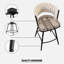Chaise de bar - confortable et élégante, pivotante à 360 °, tissée, pieds, tabouret de comptoir rembourré, apparence élégante blanche,