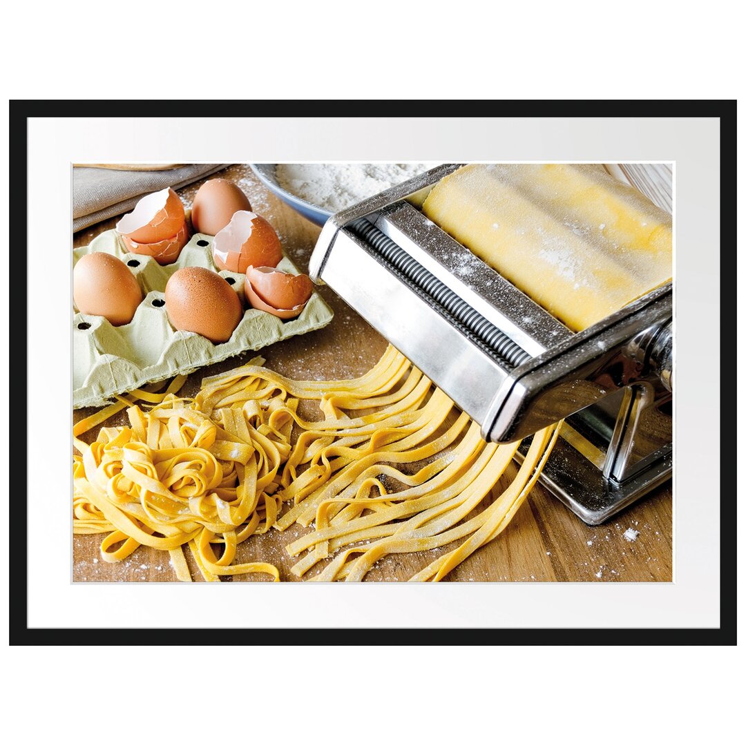 Gerahmtes Poster Nudelmaschine Pasta Italia