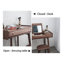 Coiffeuse moderne et minimaliste en noyer avec plateau rabattable pour chambre à coucher
