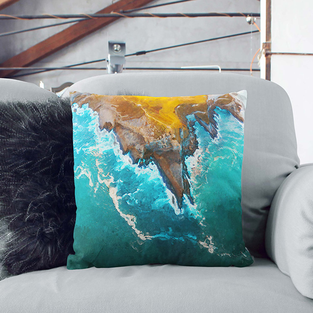 Coast of Santander in Austria Cushion with Filling
