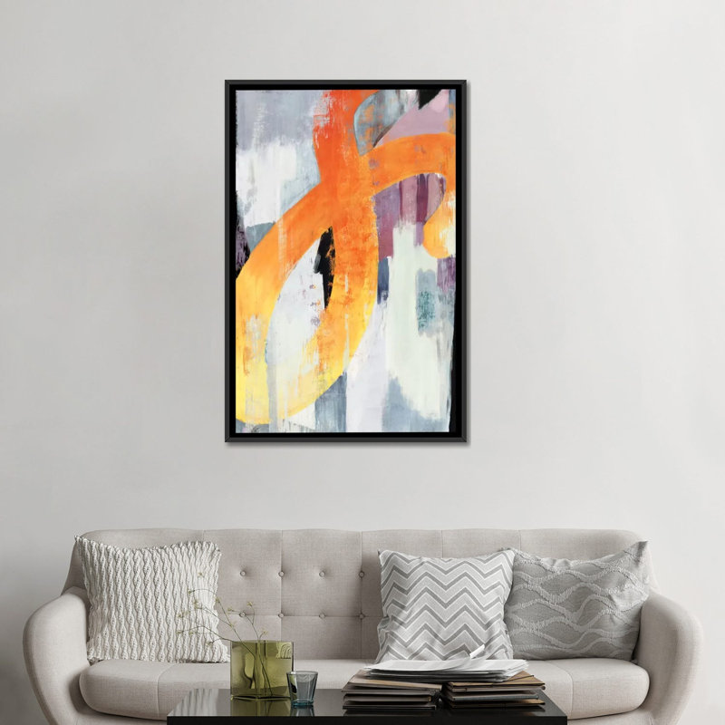 «Infinite II», reproduction sur toile, H 26 po x l 18 po x P 1,5 po, Toile avec cadre flottant noir, Pas de tapis