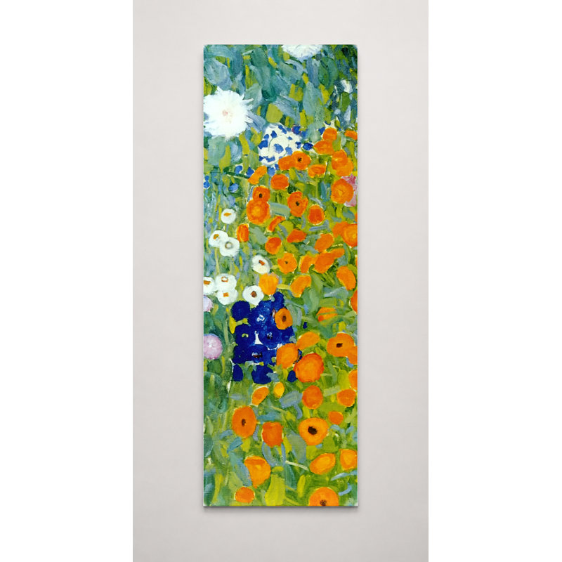 Bauerngarten / jardin de fleurs (1907) - art mural sur toile, L 16 po x H 48 po
