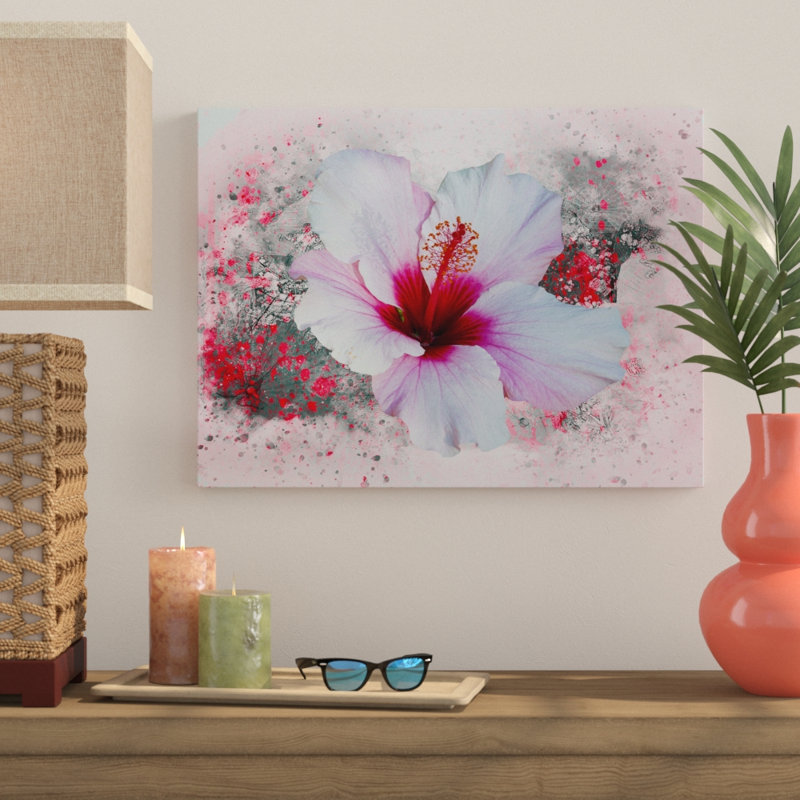 « fleur design 6mn », reproduction d’impression sur toile tendue, H 24 po x l 32 po