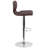 Norrell Contemporary Vinyl Adjustable Height Barstool with Vertical Stitch Back-24677830
