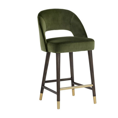 Monae Upholstered Stool with Solid Wood Frame