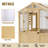 Wooden Greenhouse, Cedar Wood and Polycarbonate Walk-In Outdoor Greenhouse-138645068
