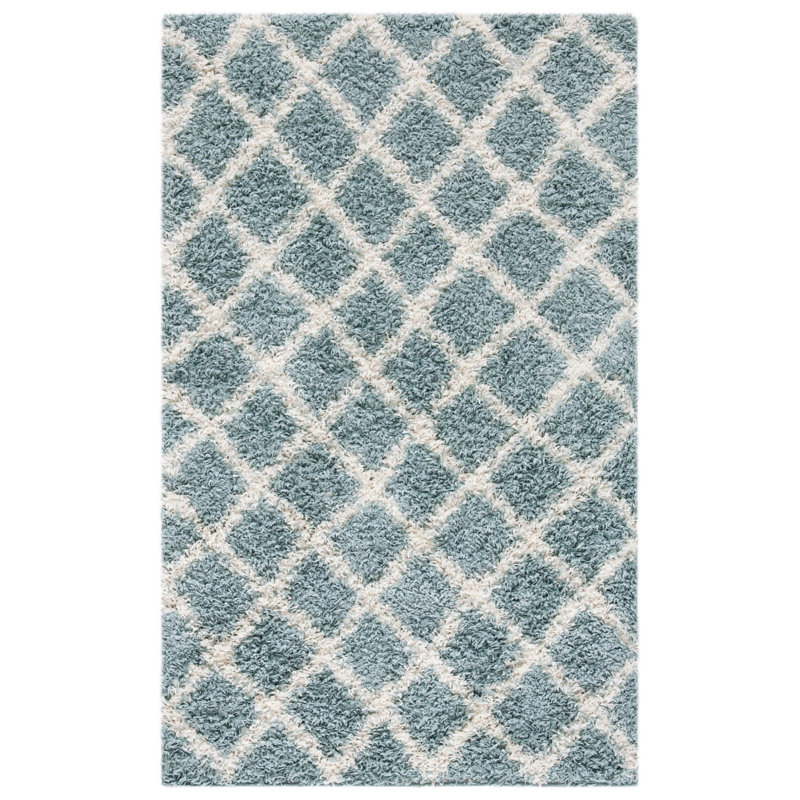 Arsheq Sgd-Dallas Shag Performance Geometric Rug, Rectangle 3' x 5'