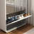 Modern Arc Design Shoe Cabinet with Full-Length Mirror