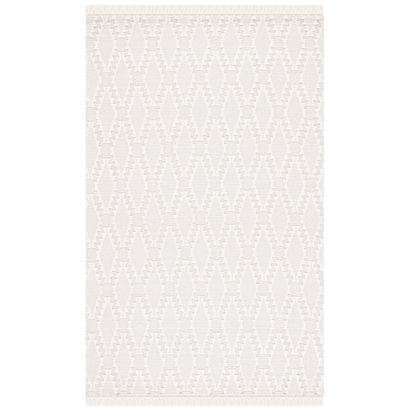 Altis Hand Woven Wool And Cotton Geometric Rug, Rectangle 3' x 5'