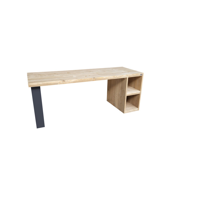 Esterbrook Solid Wood Writing Desk, Black, 75cm H x 150cm W x 70cm D