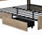 Natural Queen Wood Bed With Led Lights And 2 Drawers