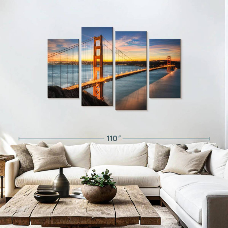 Lilie Lights On Golden Gate, 48" H x 75" W