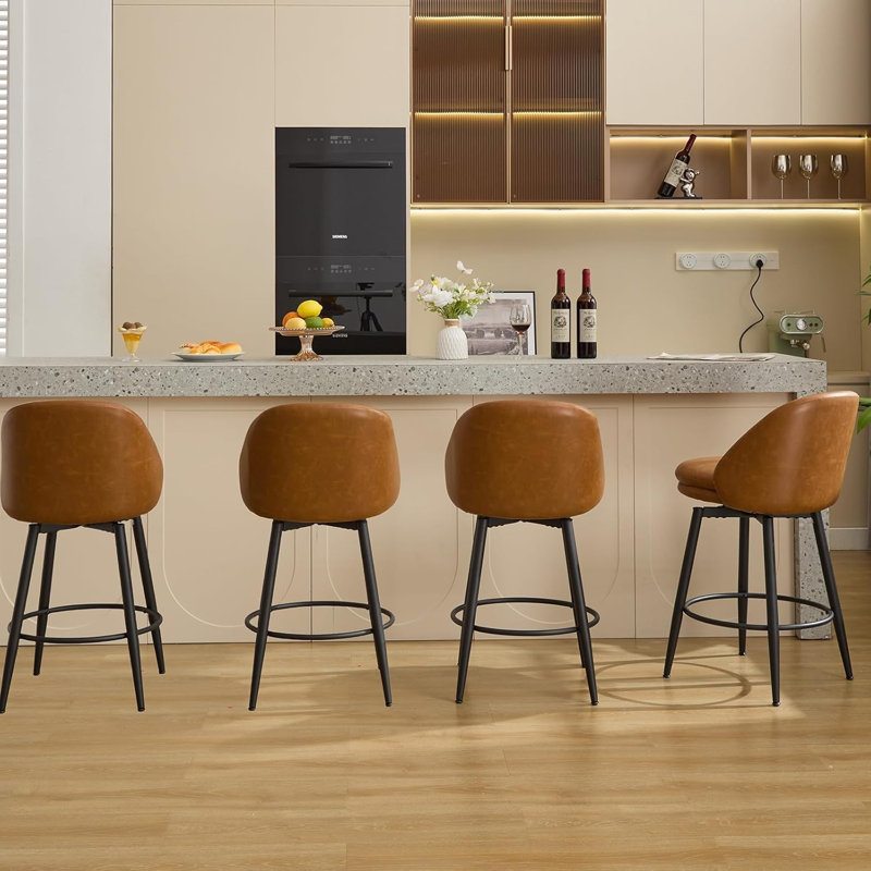 Counter Stool with Metal Frame