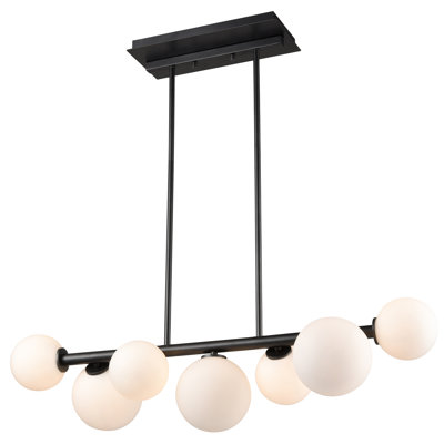 Luminaire suspendu linéaire pour îlot de cuisine 7 lumières Pickerington
