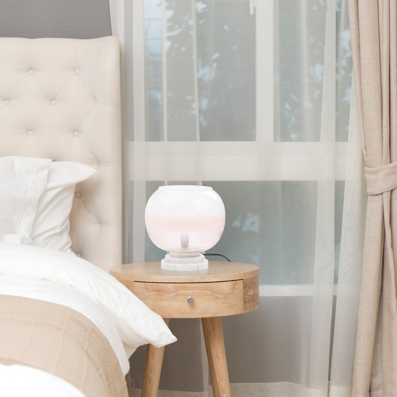 Lampe d'appoint à abat-jour sphérique 13 "H Emily - Highland Dunes, Pur