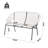 Outdoor Patio White Wicker Loveseat-1421425903